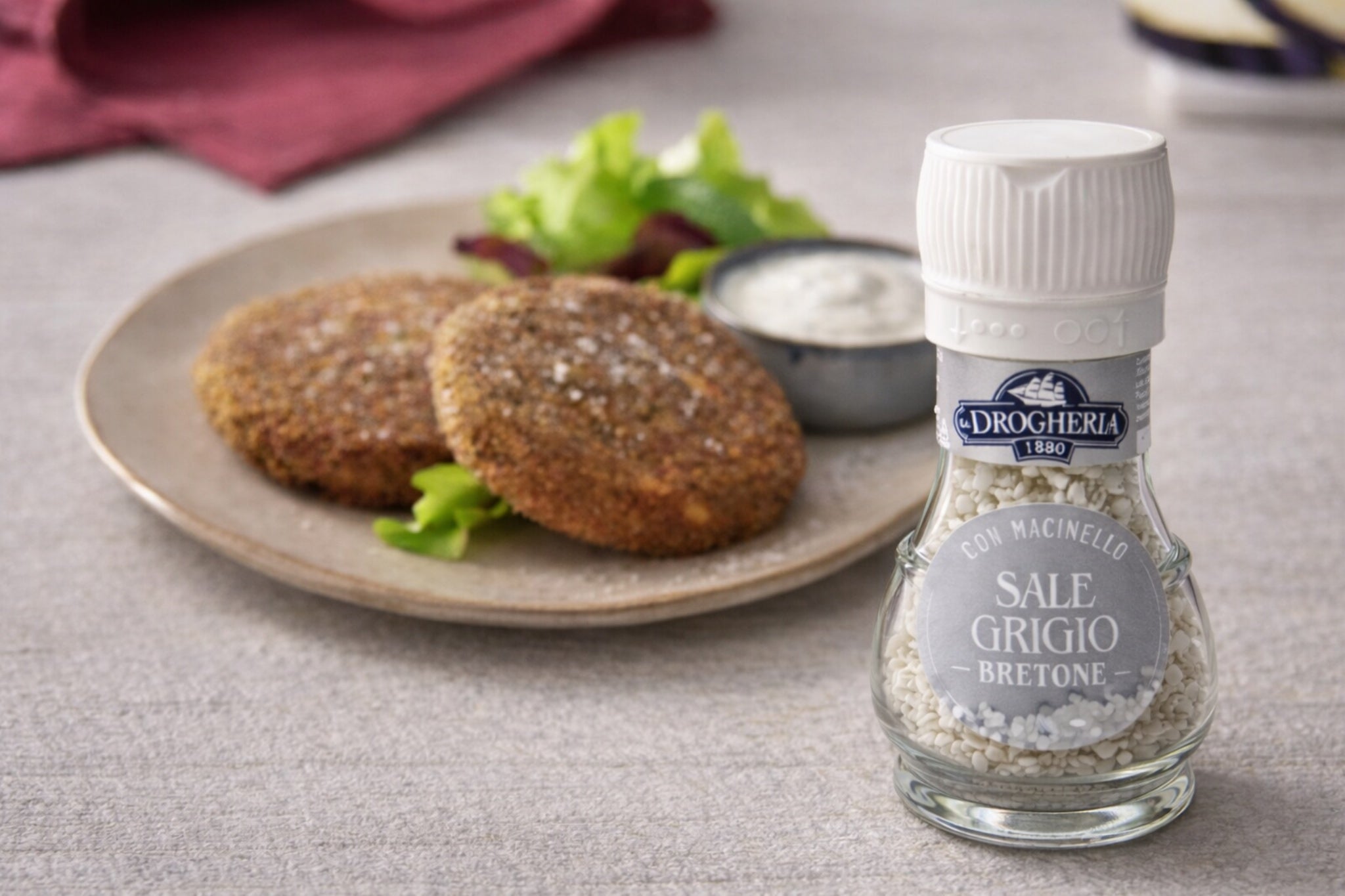 HAMBURGUESAS DE BERENJENA CON ESCAMAS DE SAL GRIS BRETONA