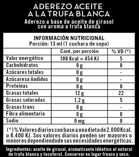 ACEITE A LA <br>TRUFA BLANCA