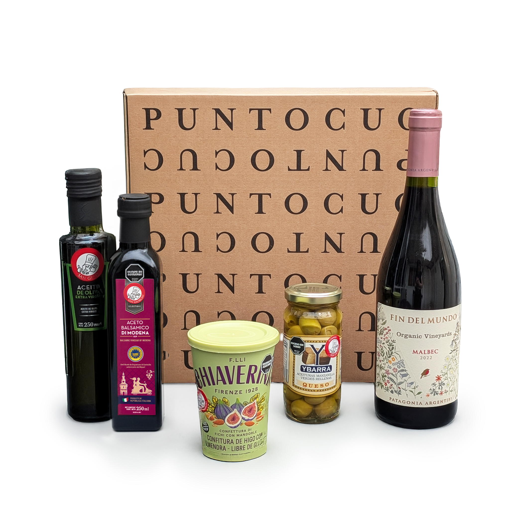 Caja de regalo brindis gourmet importados 
