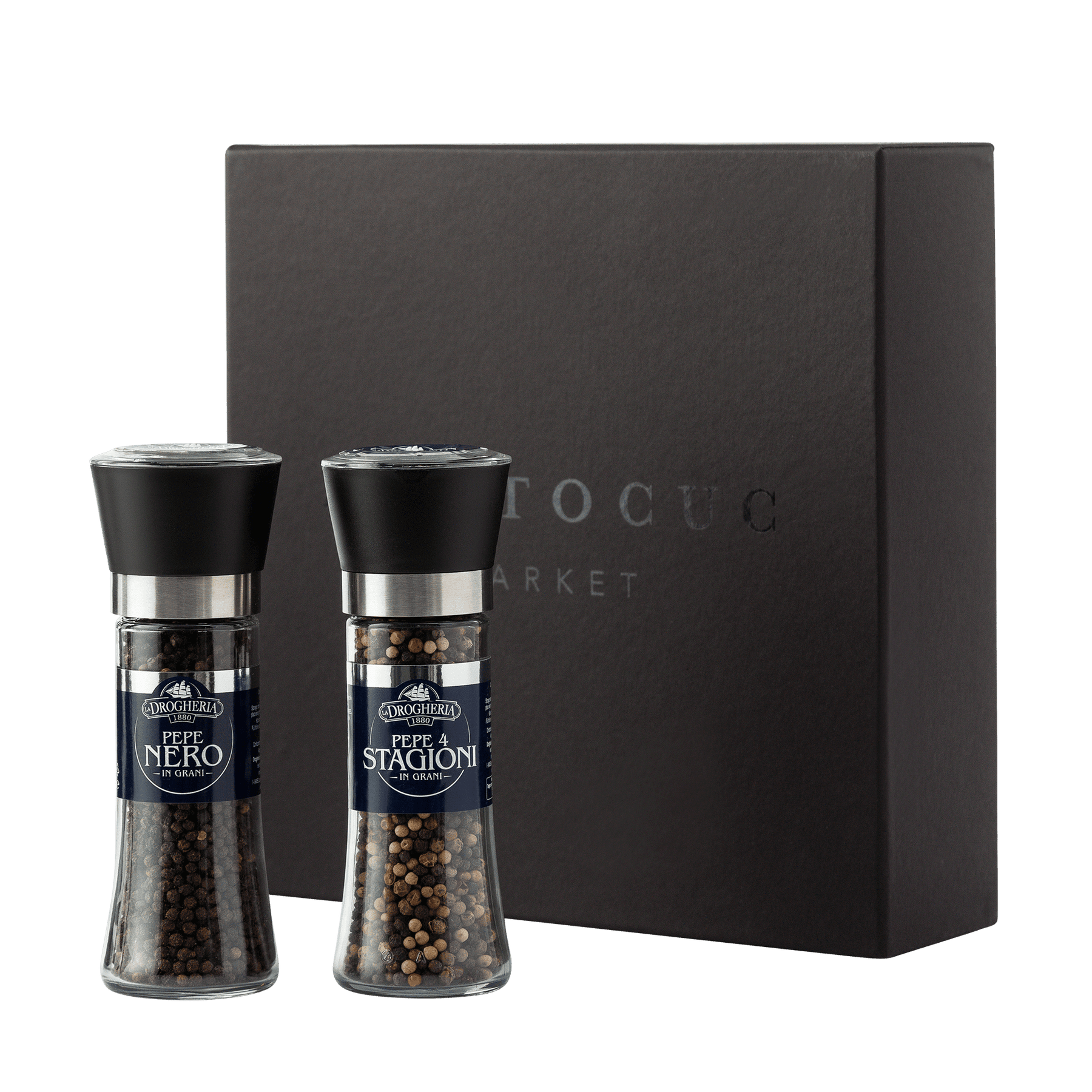 Caja regalo duo pimienta negra y mix importadas Italia Drogheria