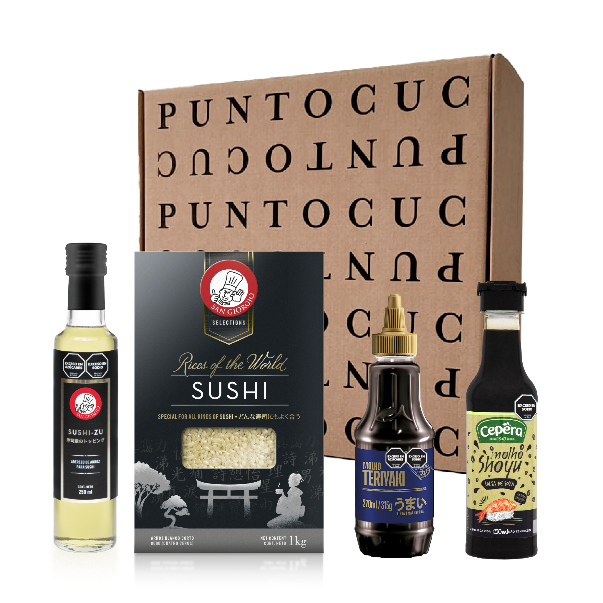 Box regalo sushi importada Puntocuc soja arroz teriyaki