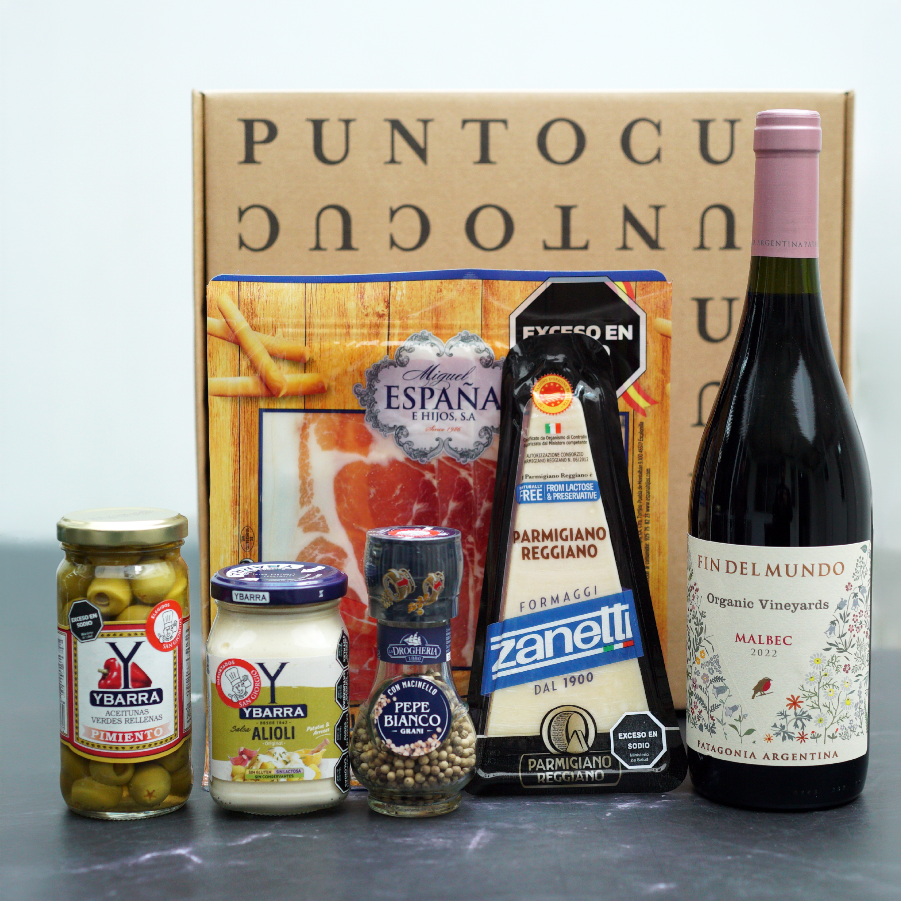 Box aperitivos importados gourmet picada 