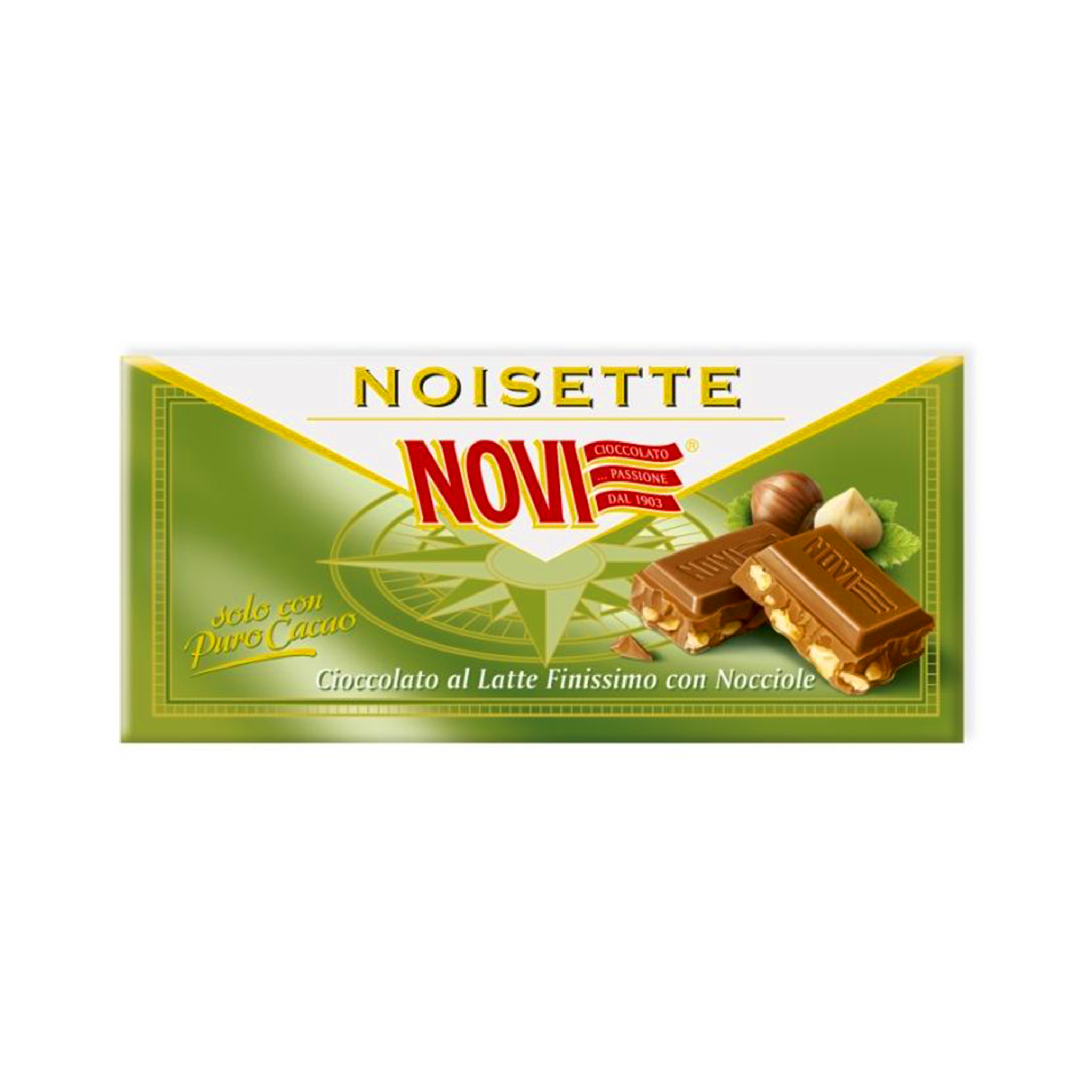 Tableta de chocolate con leche y avellanas italiano NOVI