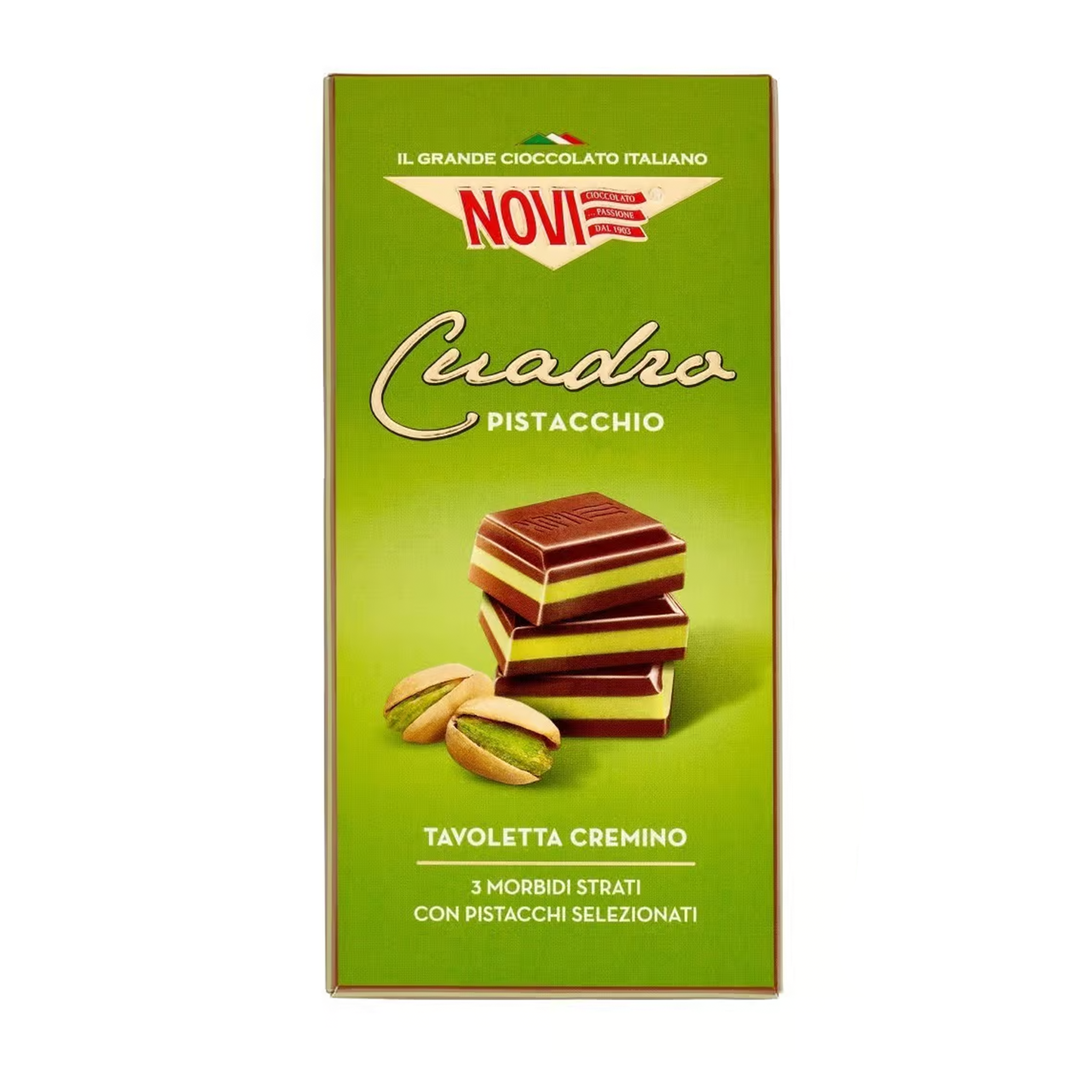 Tableta chocolate con pistacho italiano NOVI