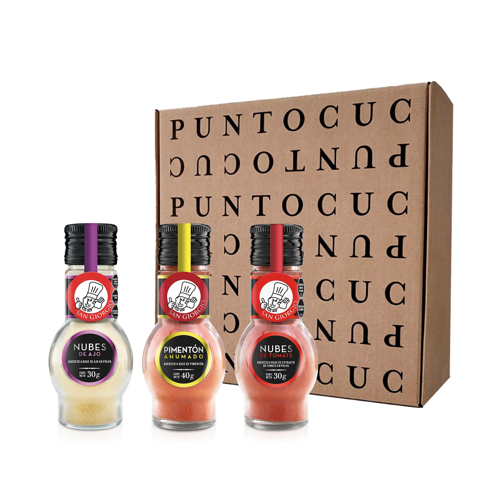 Kit condimentos pimentón ajo extracto tomate San Giorgio