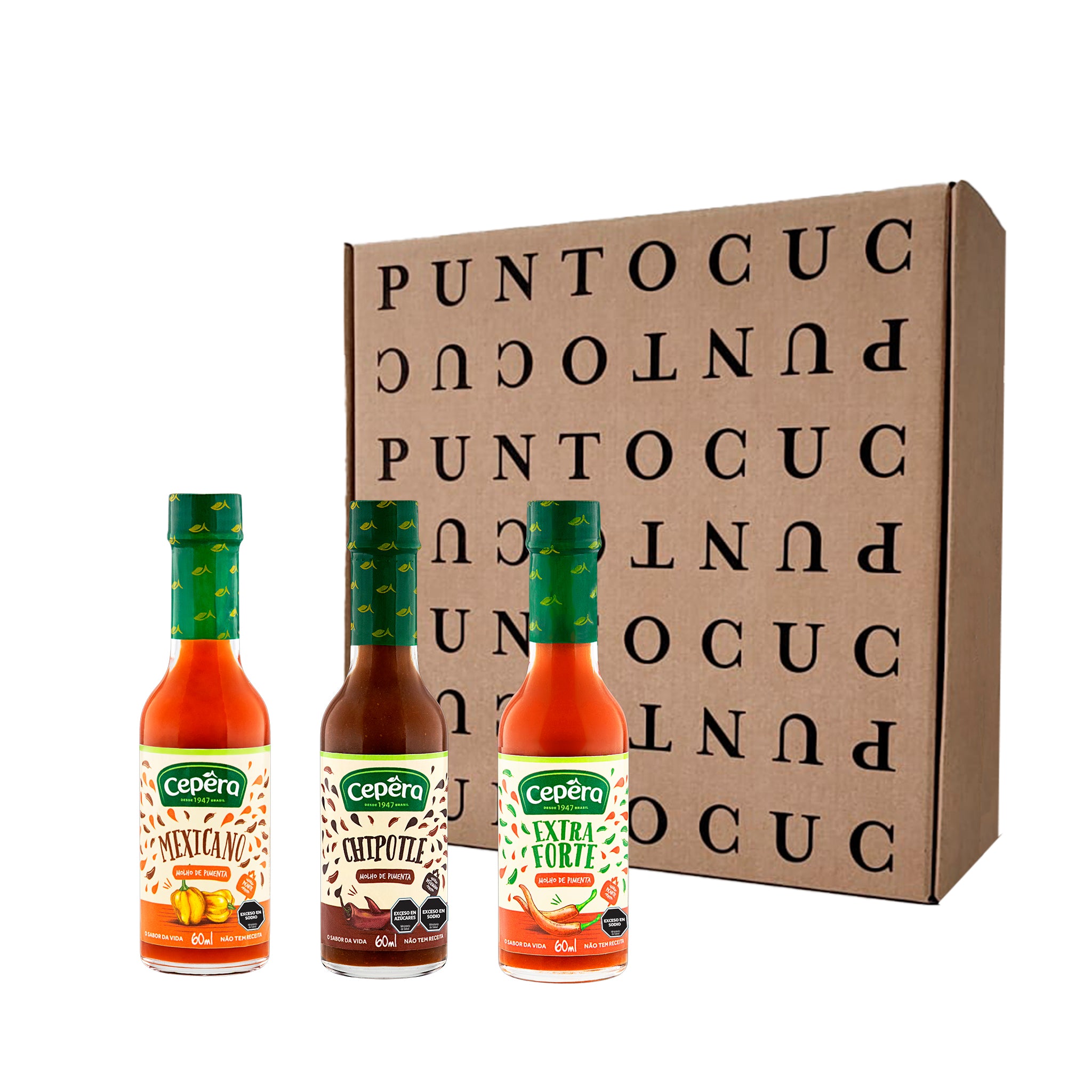 Kit picantes brasileros chipotle habanero ají Cepera