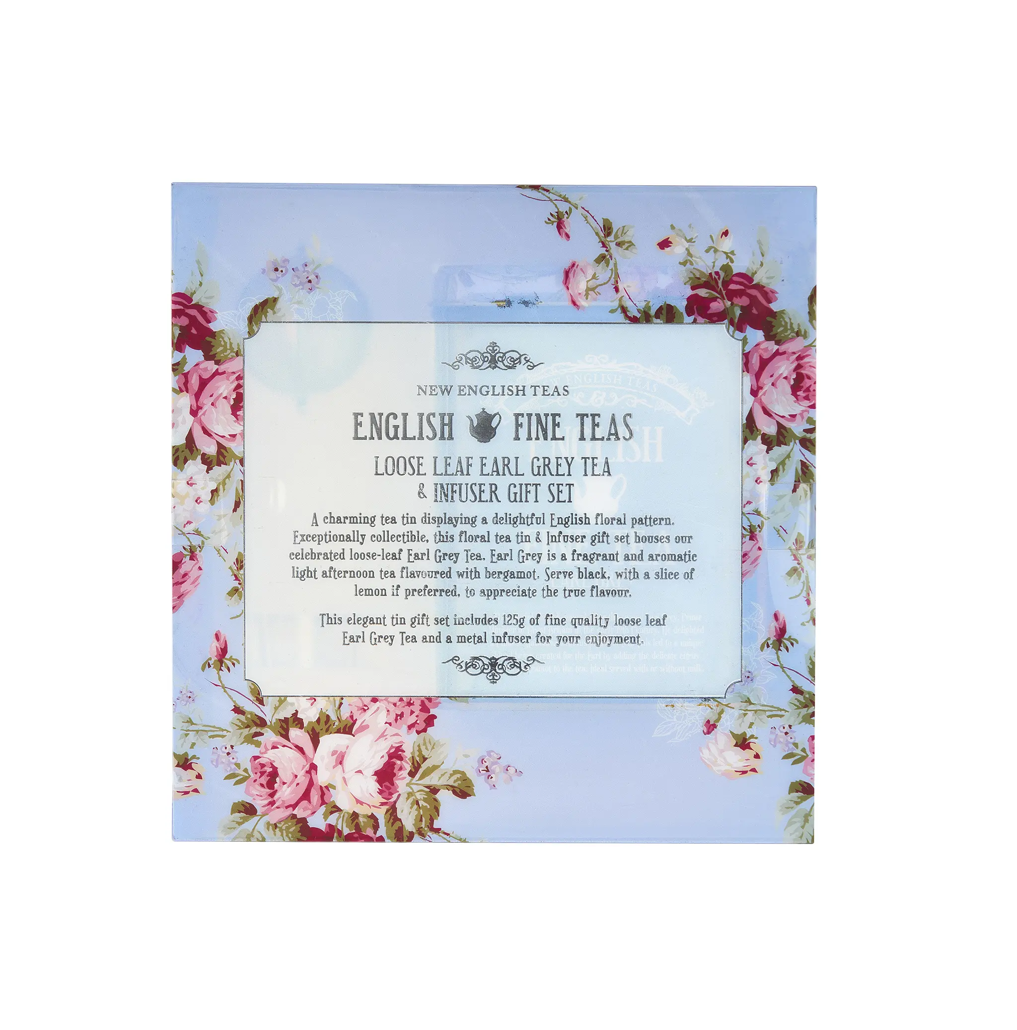 Kit te importado en hebras earl grey con infusor New English Teas